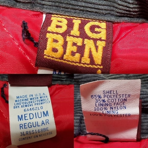 Vintage Wrangler Big Ben Navy Red Quilted Insulated Coveralls USA Made Medium - Picture 16 of 16